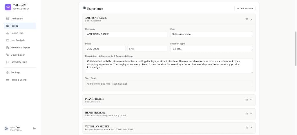 Create Your Master Profile
